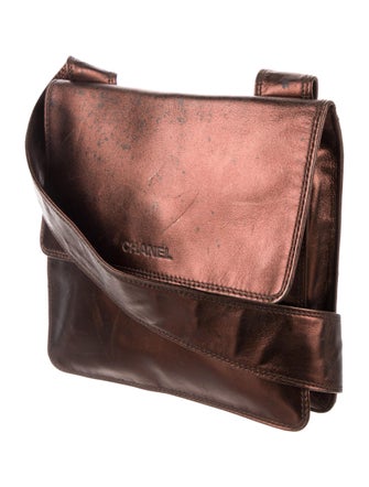 Chanel Metallic Lambskin Messenger Bag