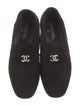 Chanel Interlocking CC Logo Suede Loafers