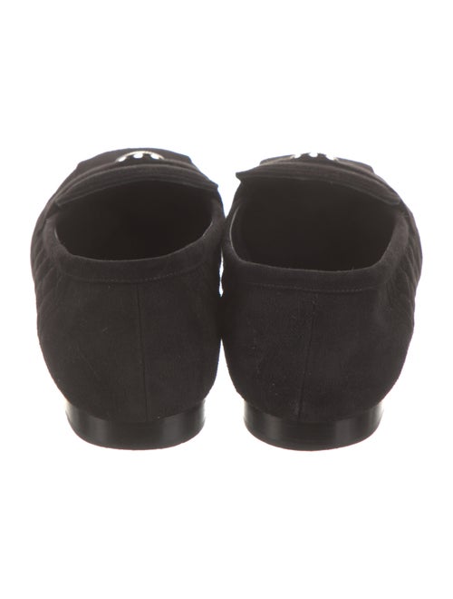 Chanel Interlocking CC Logo Suede Loafers