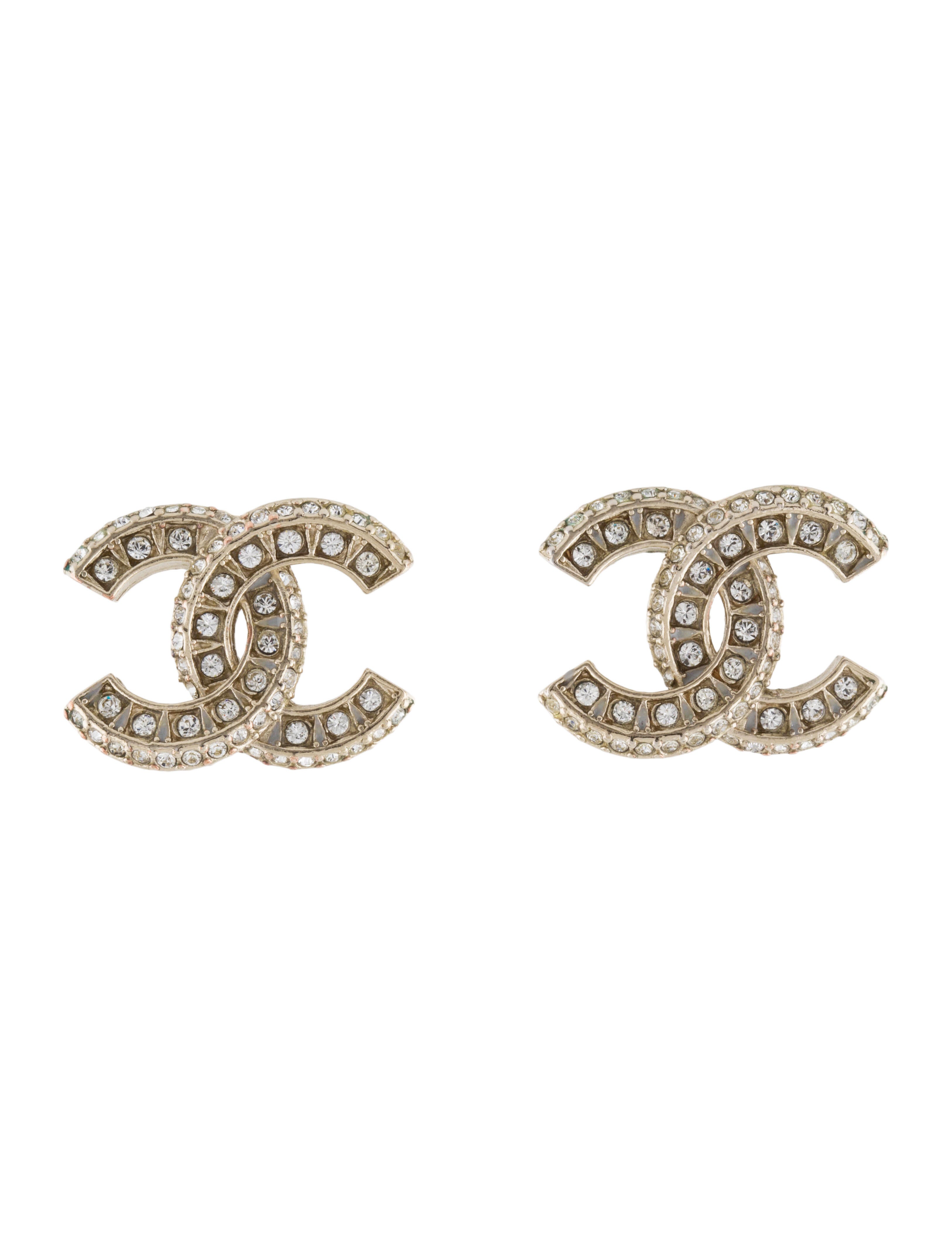 Chanel 2022 CC Turnlock Stud Earrings GoldPlated Stud, Earrings