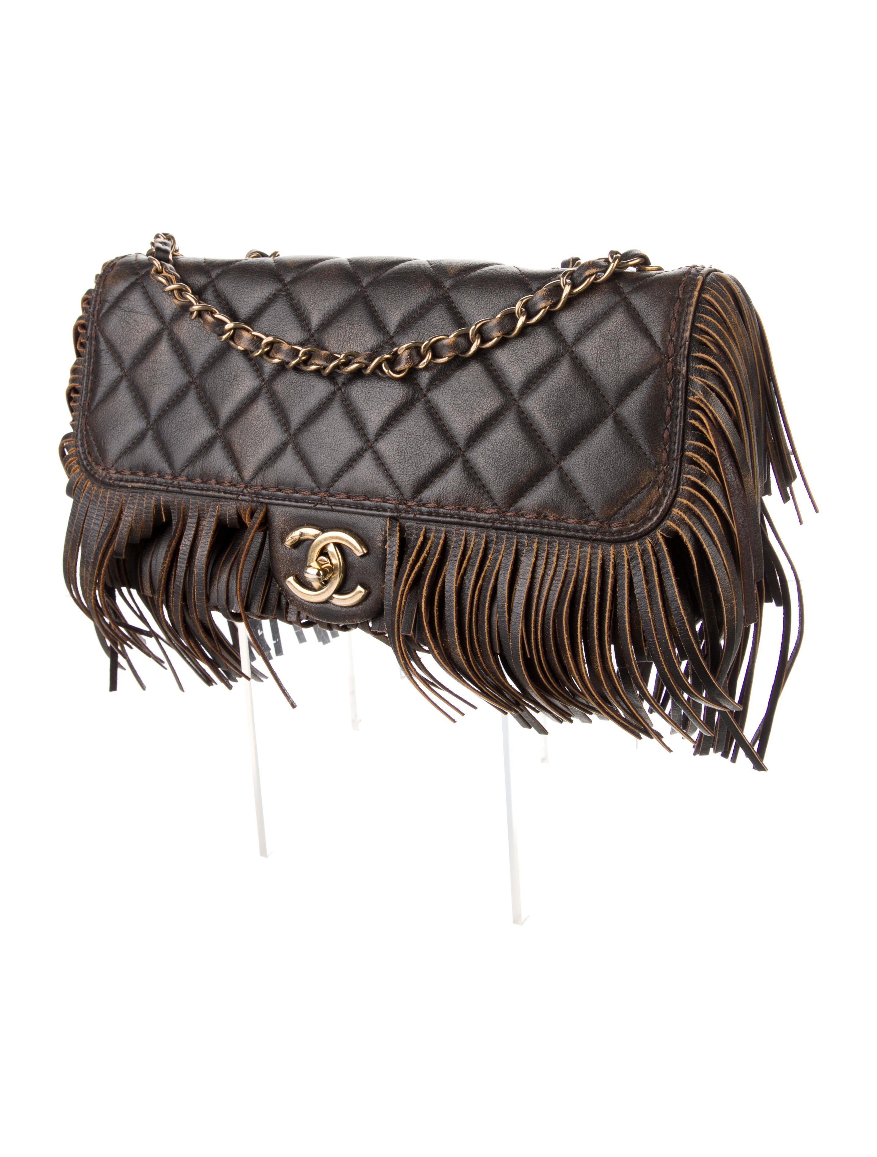 Chanel Paris-Dallas Fringe Flap Bag - Brown Shoulder Bags