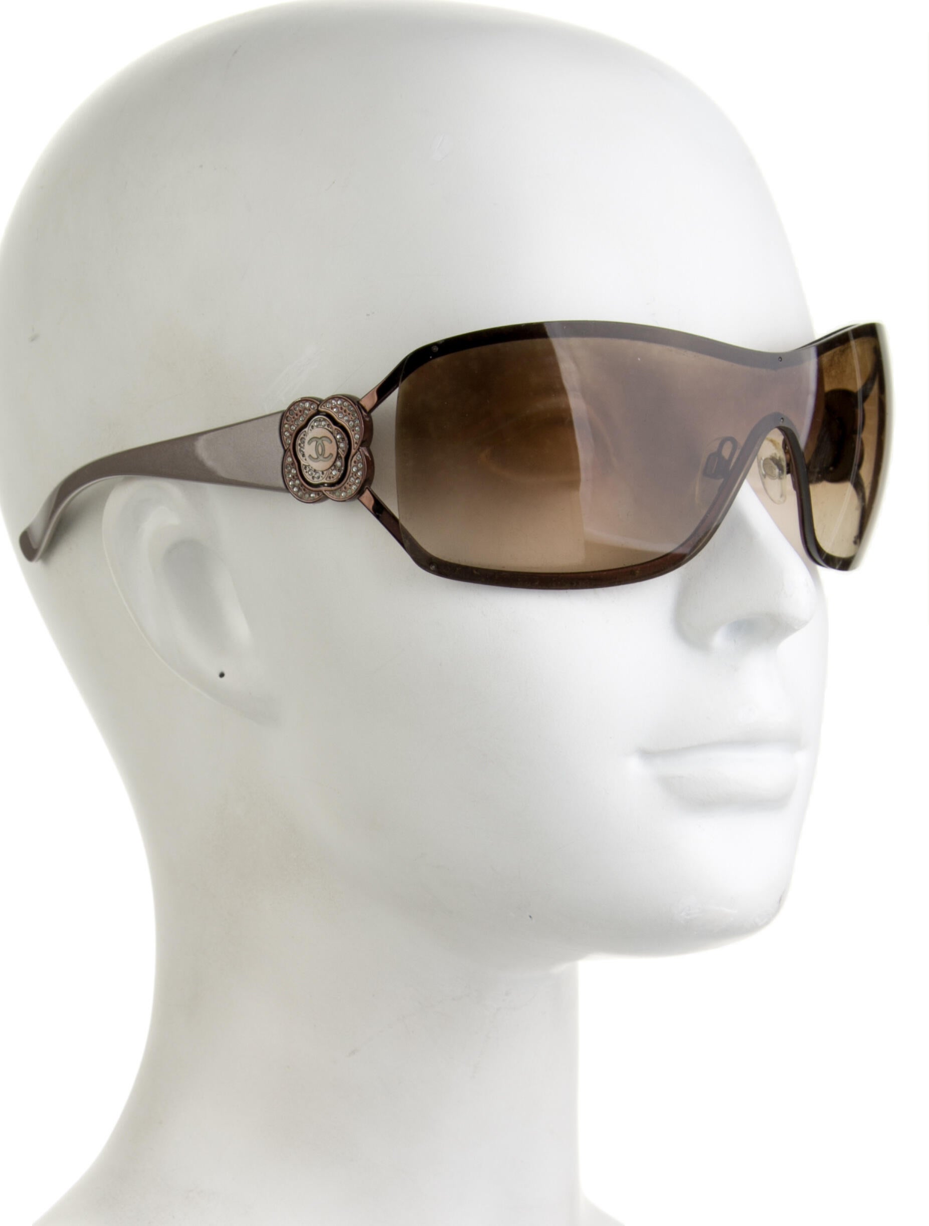 Chanel Interlocking CC Logo Shield Sunglasses