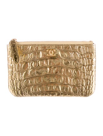 Chanel 2019 Paris-New York Coco Croc Mini O-Case Pouch