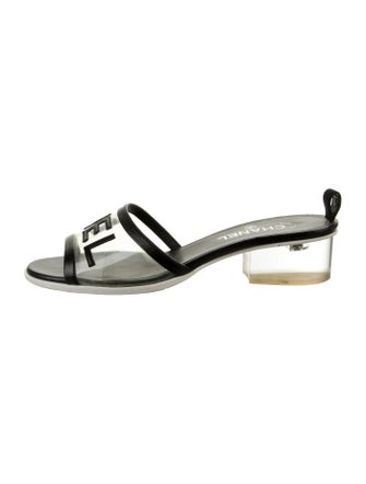 Chanel Interlocking CC Logo PVC Slides