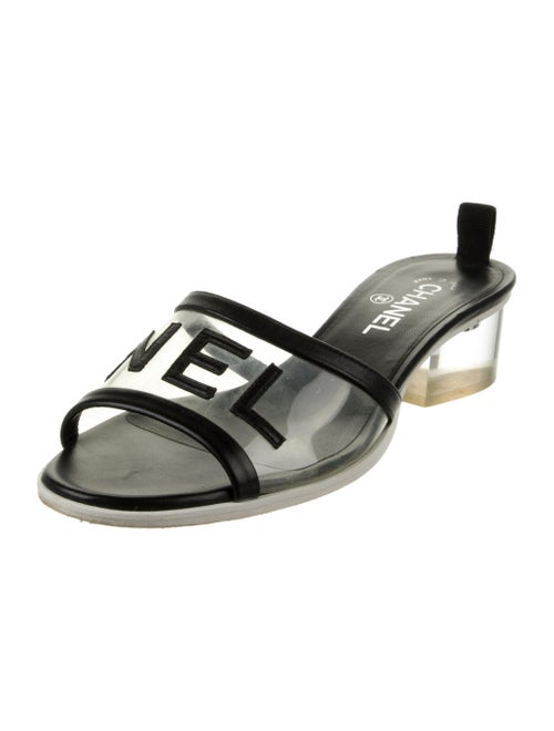 Chanel Interlocking CC Logo PVC Slides