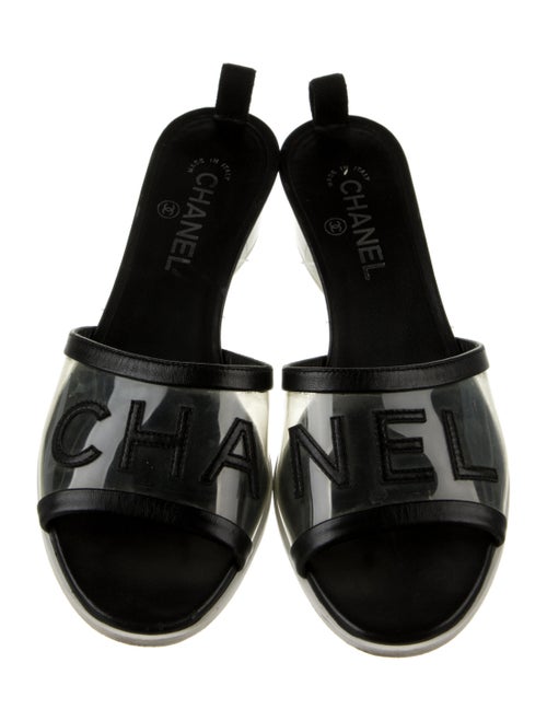 Chanel Interlocking CC Logo PVC Slides
