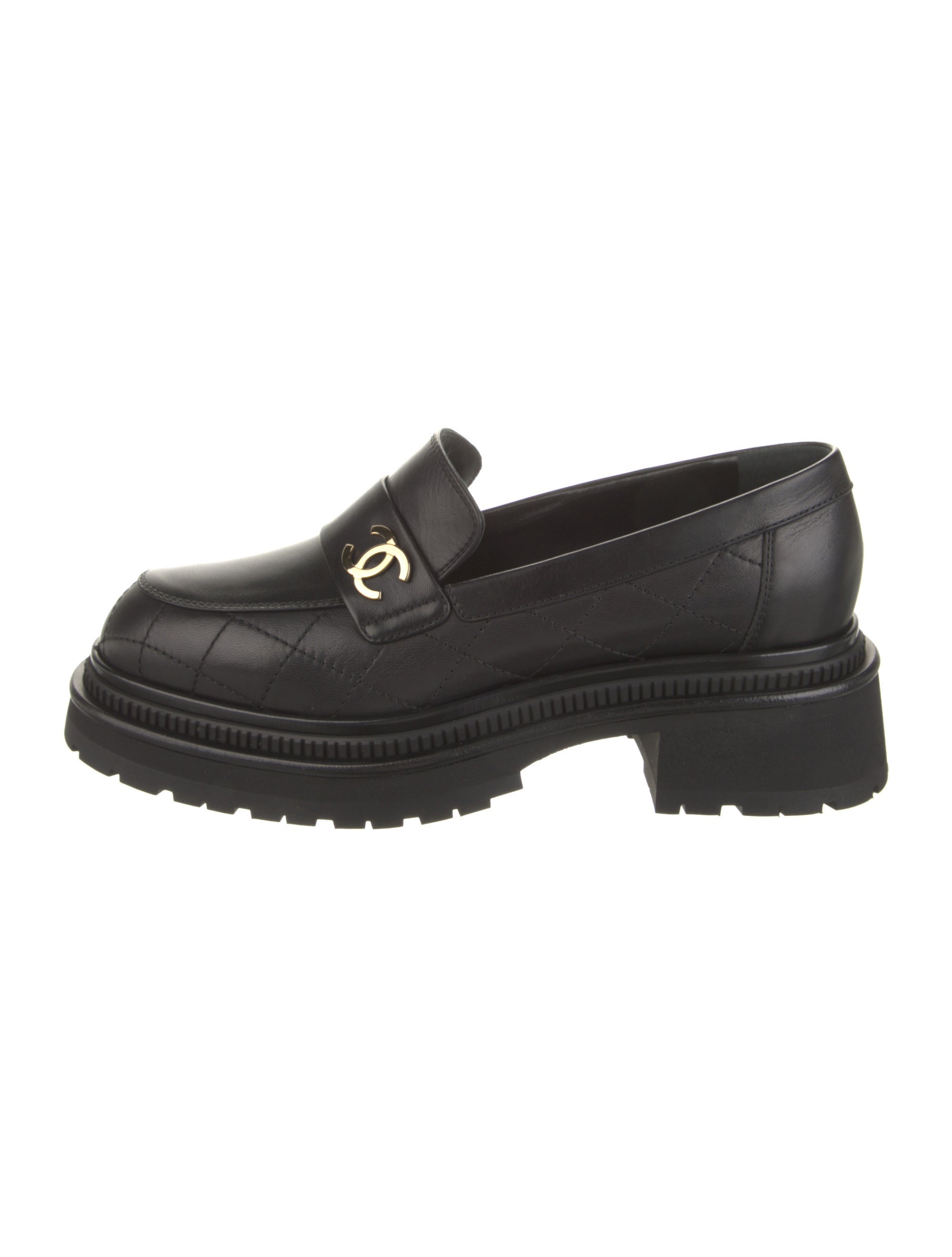 Chanel 2023 Interlocking CC Logo Loafers