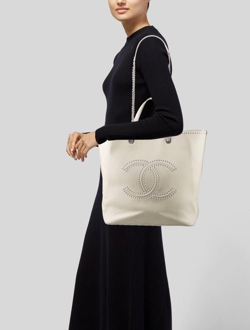 Chanel Large Coco Eyelets Shopping Tote
