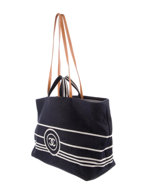 Chanel Large Denim CC Shopping Tote