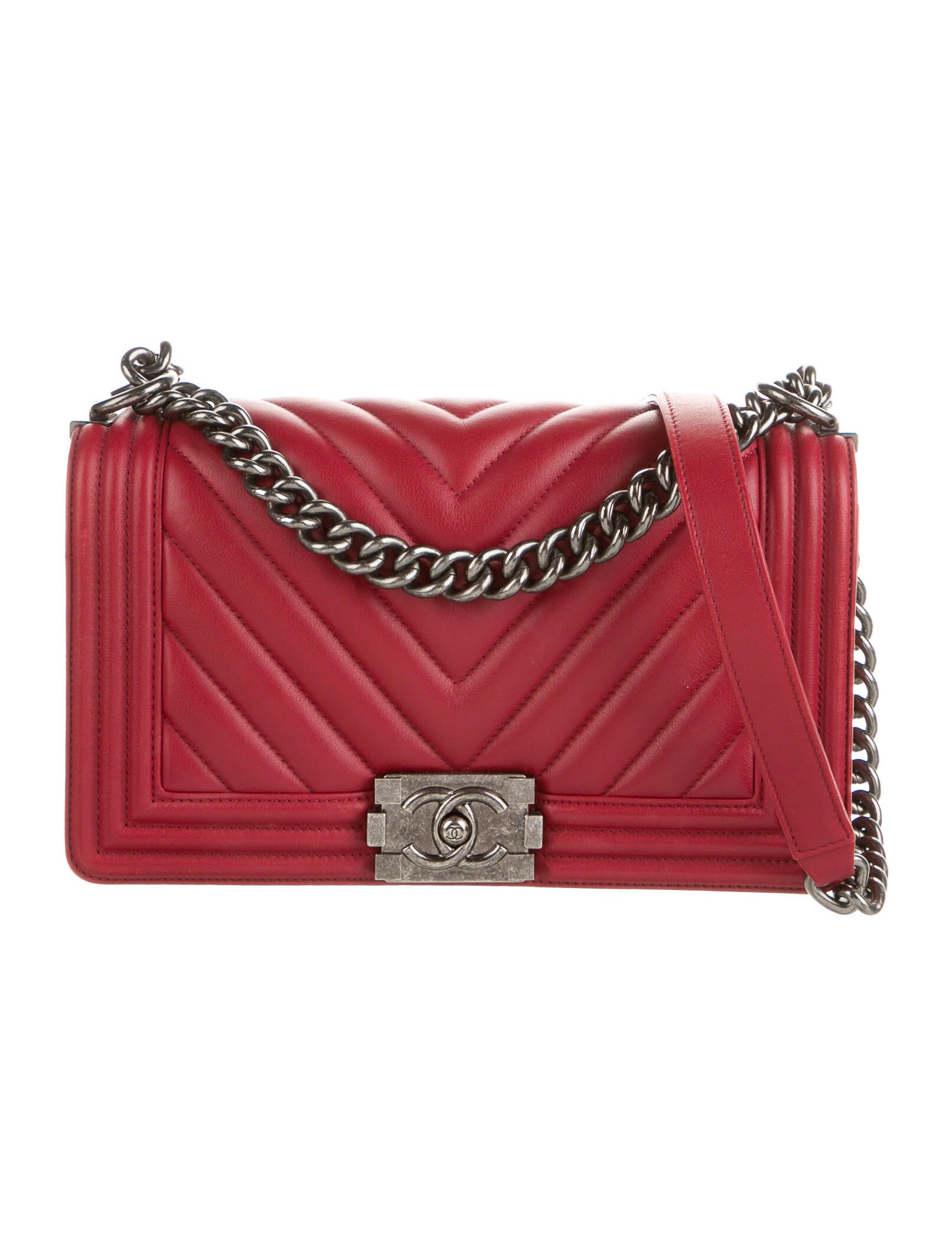 Chanel Medium Boy Bag Red Shoulder Bags, Handbags CHA915319 The