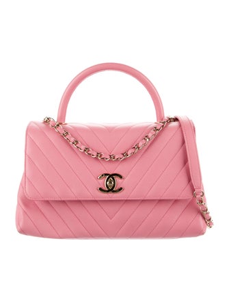 Chanel Small Chevron Coco Handle Bag