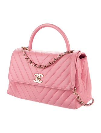 Chanel Small Chevron Coco Handle Bag