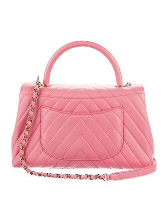 Chanel Small Chevron Coco Handle Bag