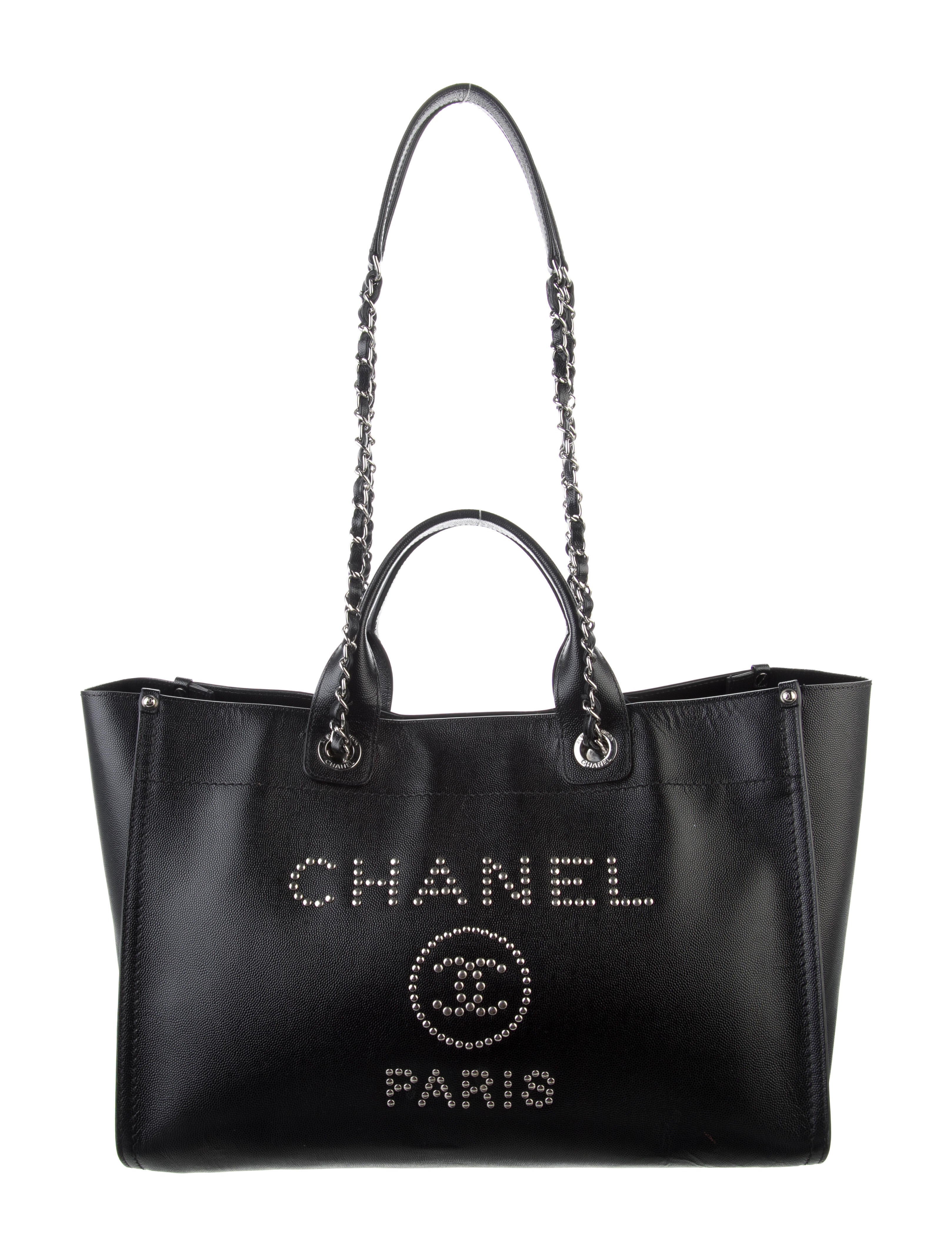 Chanel Medium Studded Deavuille Shopping Bag