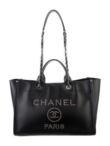 Chanel Totes Medium Studded Deavuille Shopping Bag