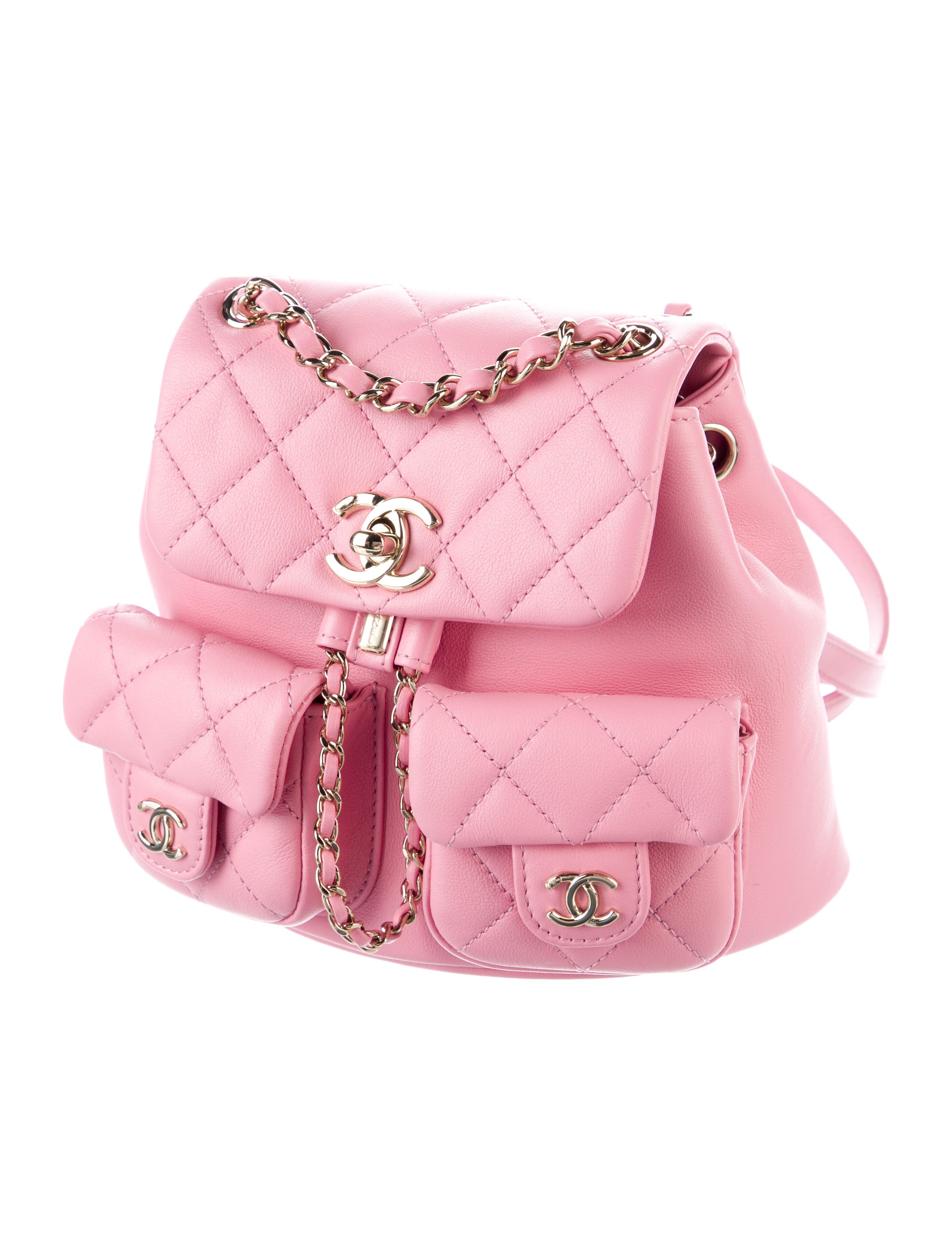 Chanel 2023 Small Quilted Backpack w/Tags Pink Backpacks, Handbags CHA917409 The RealReal