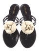 Chanel Camellia Accent Rubber Slides