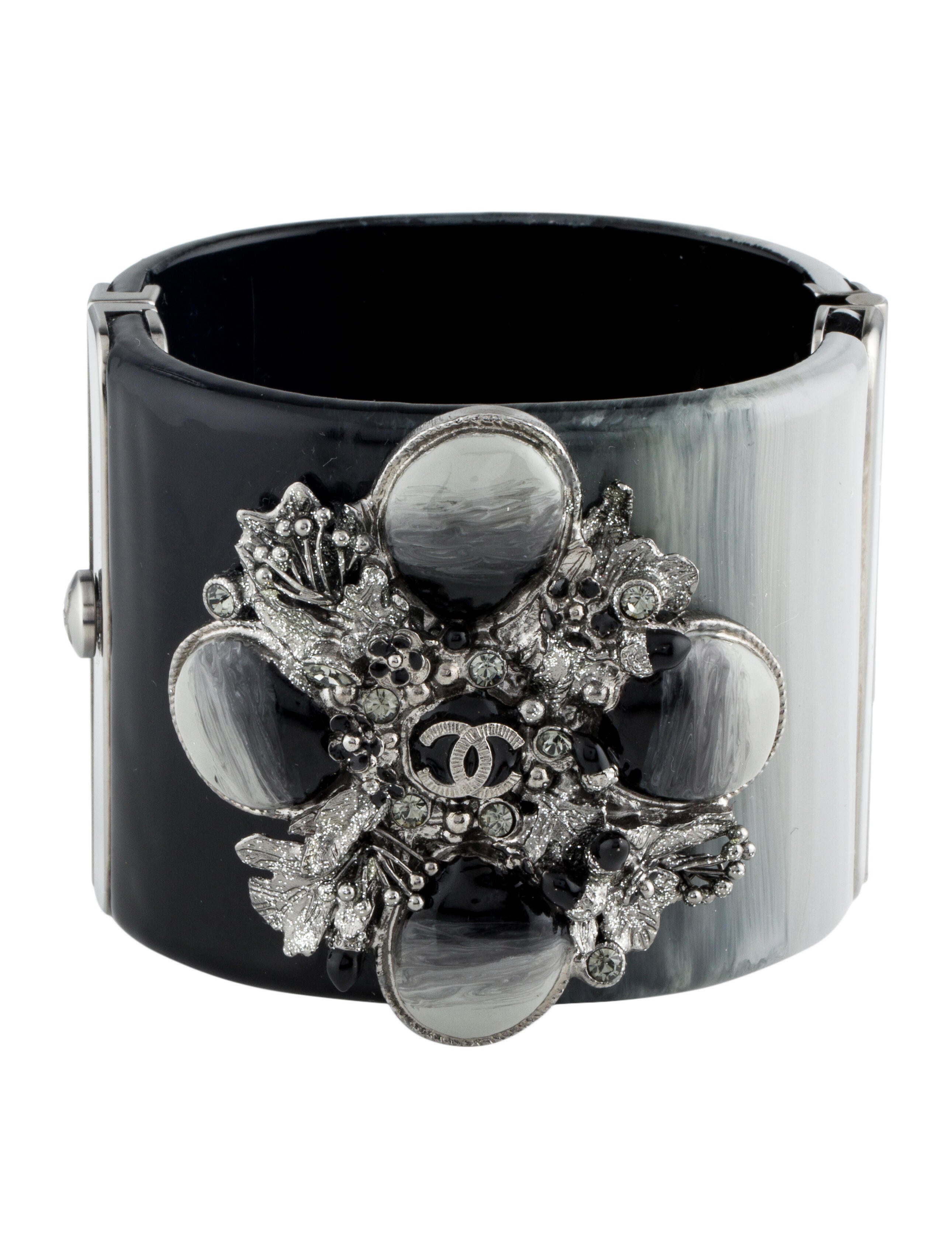 Chanel Strass & Resin Cuff Bracelet