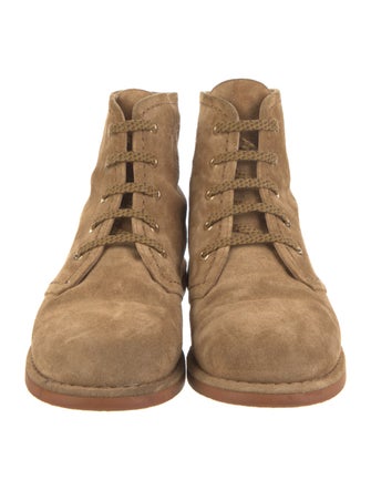 Chanel 2017 Interlocking CC Logo Lace-Up Boots