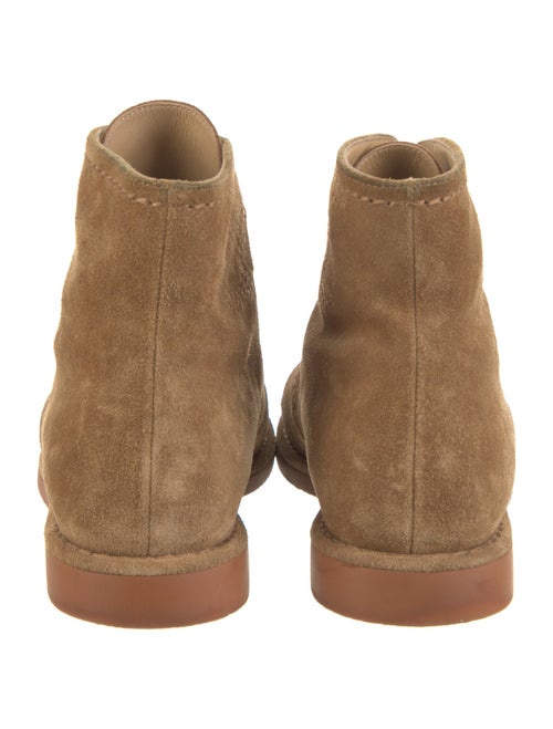 Chanel 2017 Interlocking CC Logo Lace-Up Boots