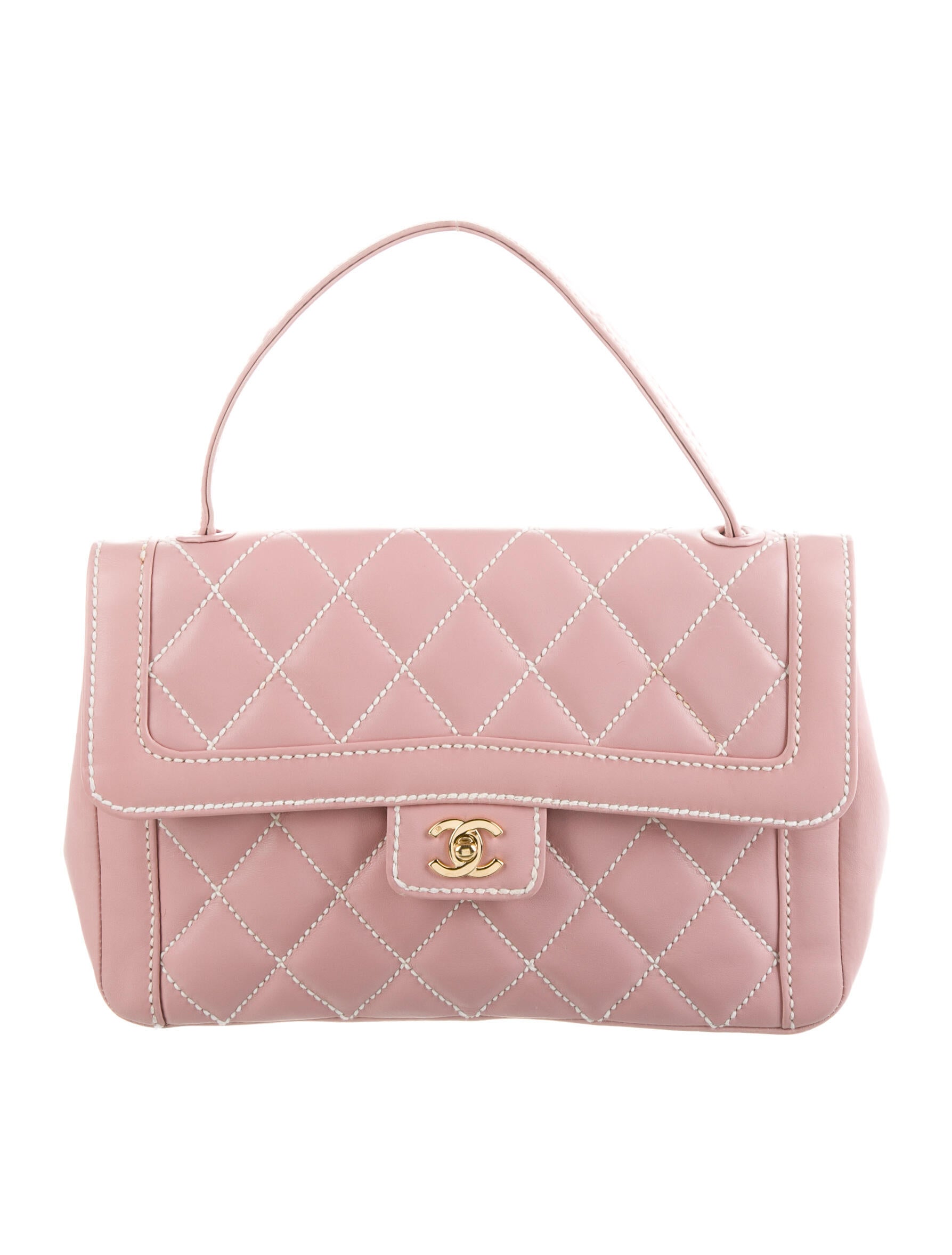 Chanel Surpique Top Handle Flap Bag