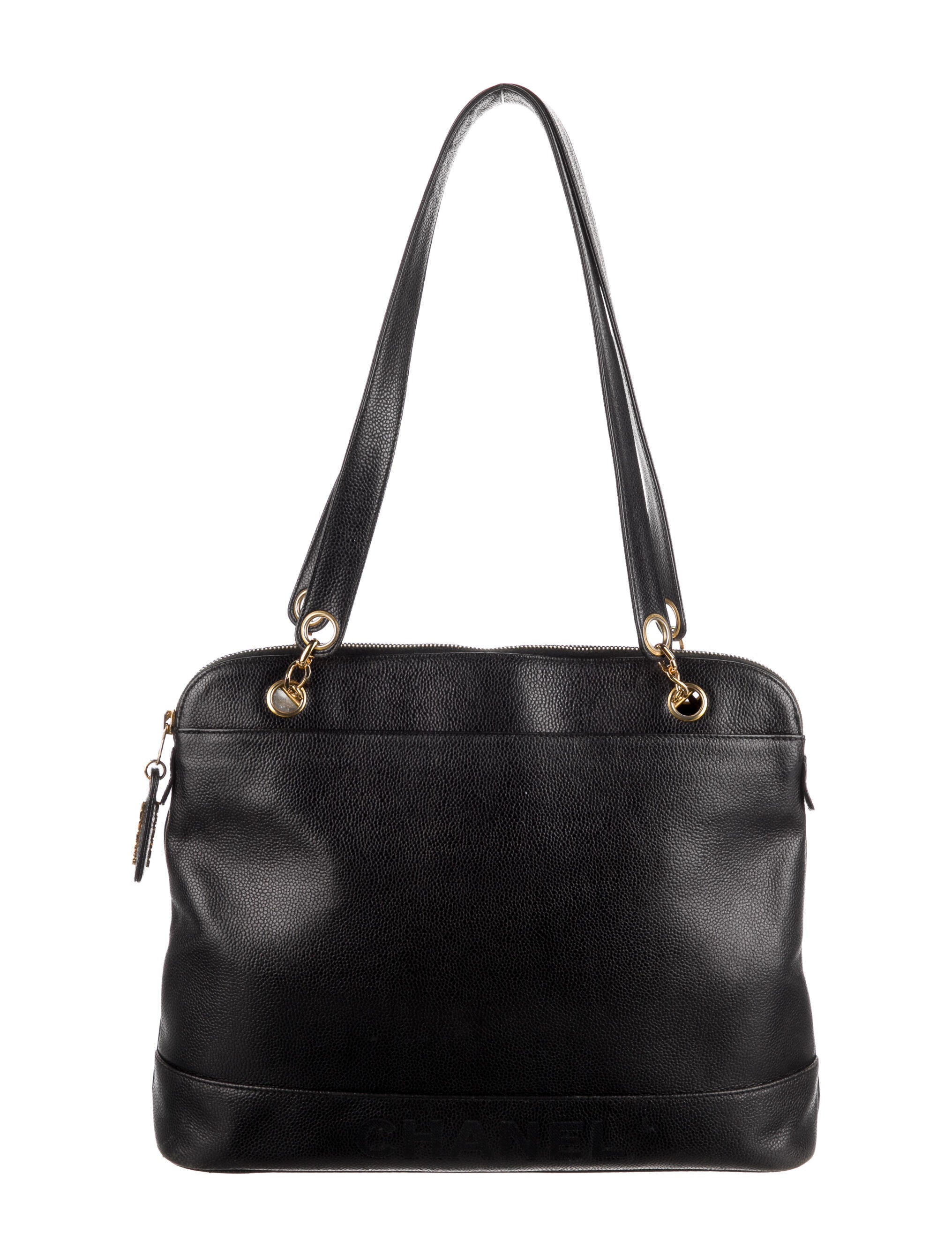 Chanel Vintage Caviar Chain Tote