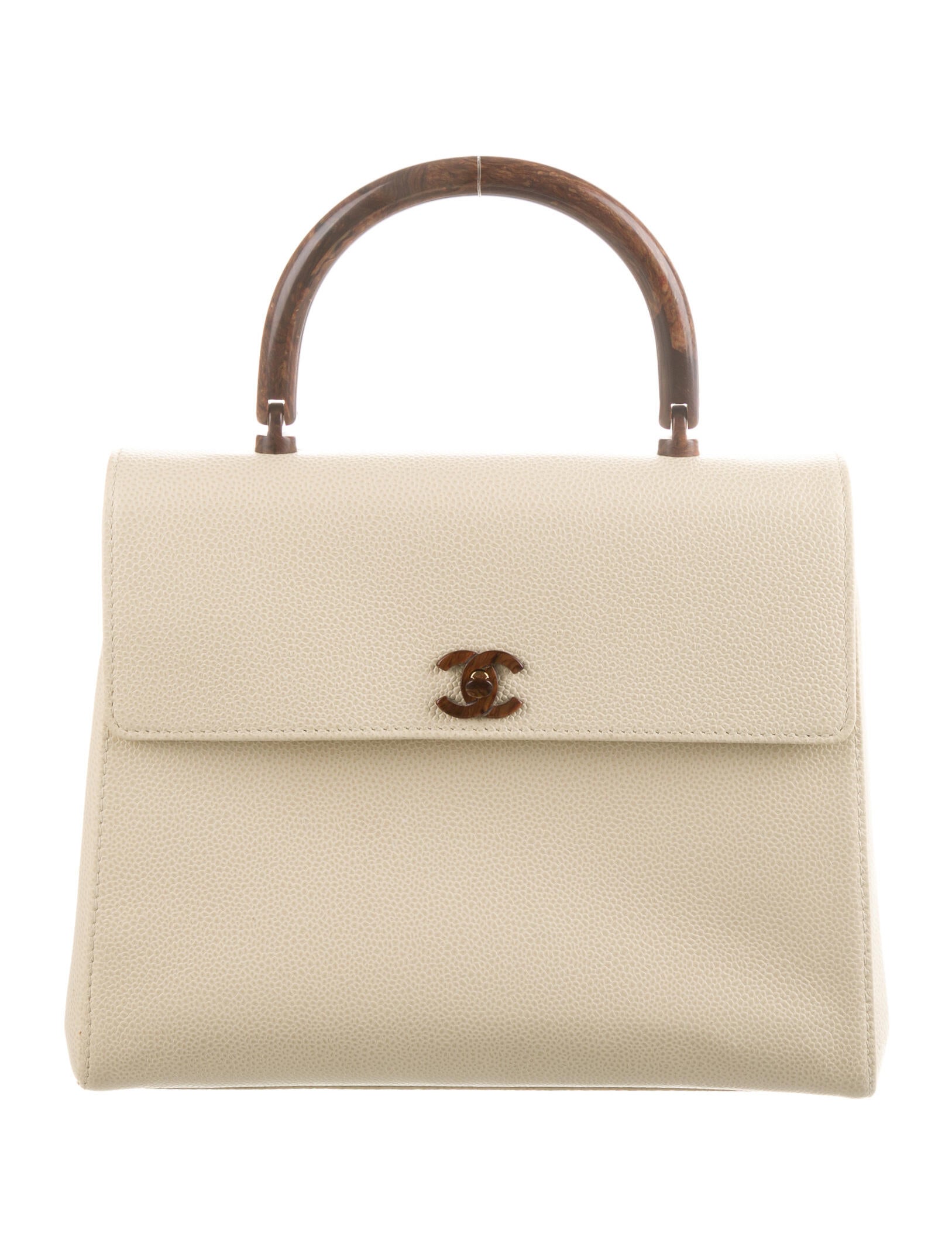 Chanel Caviar Kelly Top Handle Bag Neutrals Handle Bags, Handbags