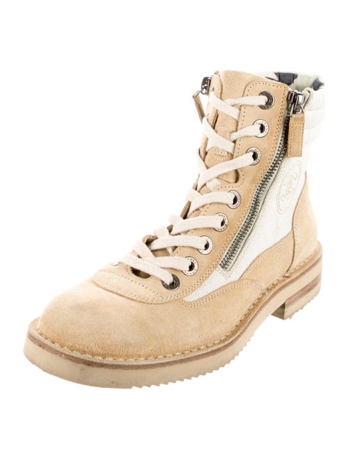 Chanel 2015 Interlocking CC Logo Combat Boots