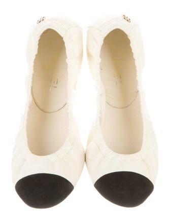Chanel 2012 Interlocking CC Logo Ballet Flats