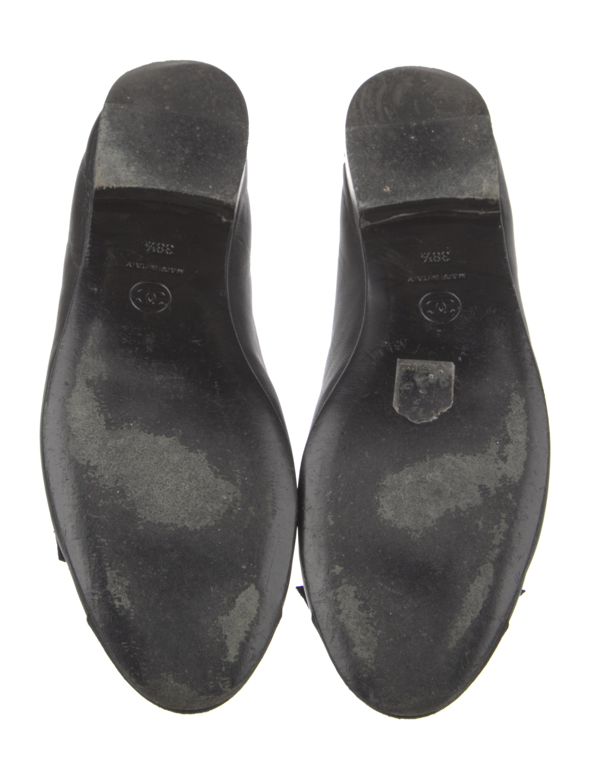 Chanel 2011 Interlocking CC Logo Ballet Flats