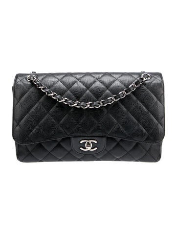 Chanel Shoulder Bags Classic Caviar Jumbo Double Flap Bag