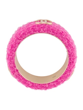 Chanel Tweed CC Bangle Bracelet