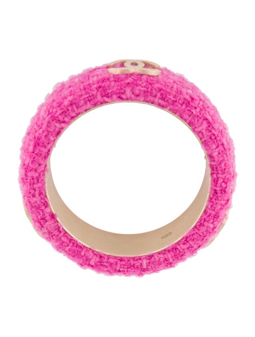 Chanel Tweed CC Bangle Bracelet