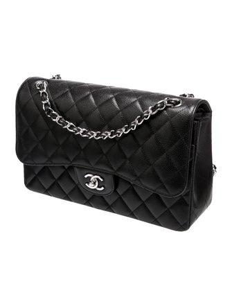 Chanel 2023 Jumbo Caviar Classic Double Flap Bag