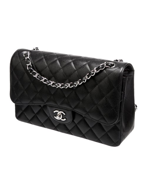 Chanel 2023 Jumbo Caviar Classic Double Flap Bag