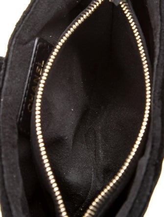 Chanel Interlocking CC Logo Velvet Pouch