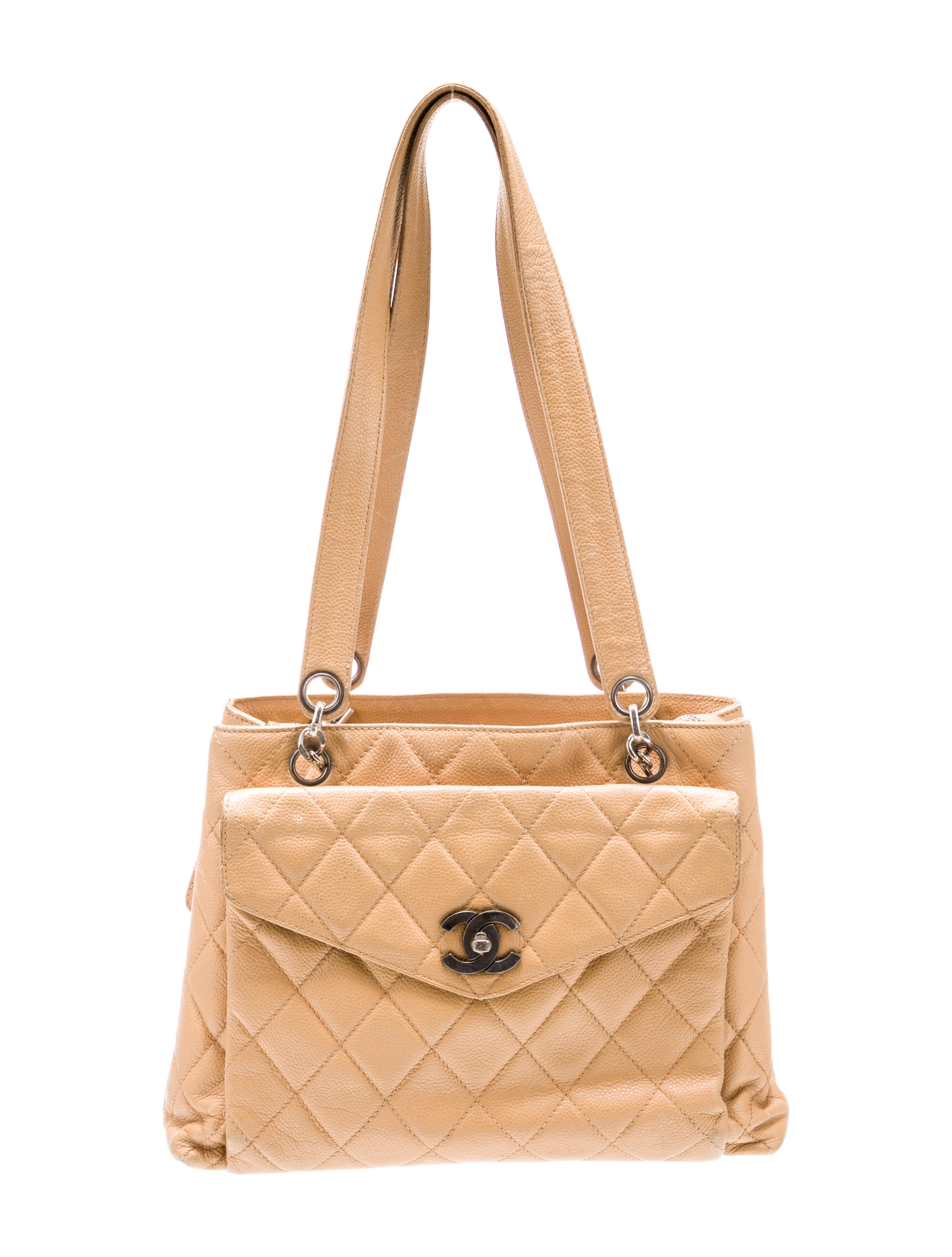 Chanel Quilted Shoulder Bag Neutrals Shoulder Bags, Handbags