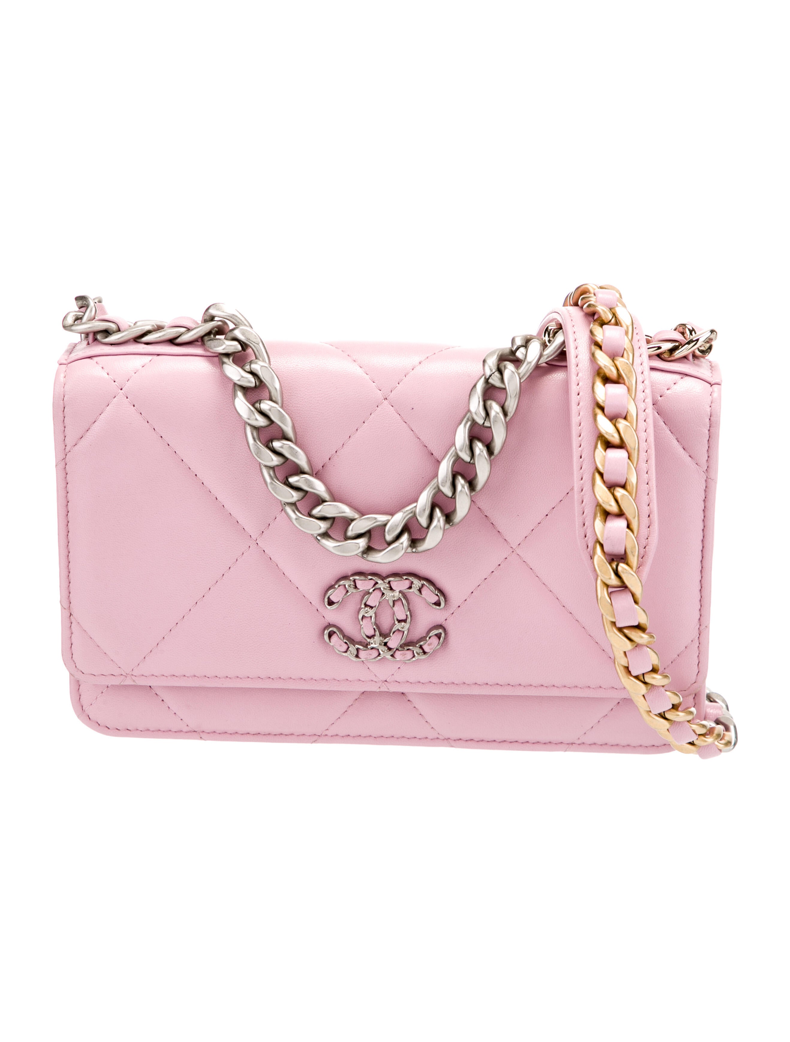 Chanel 19 Wallet on Chain Pink Crossbody Bags, Handbags CHA941767