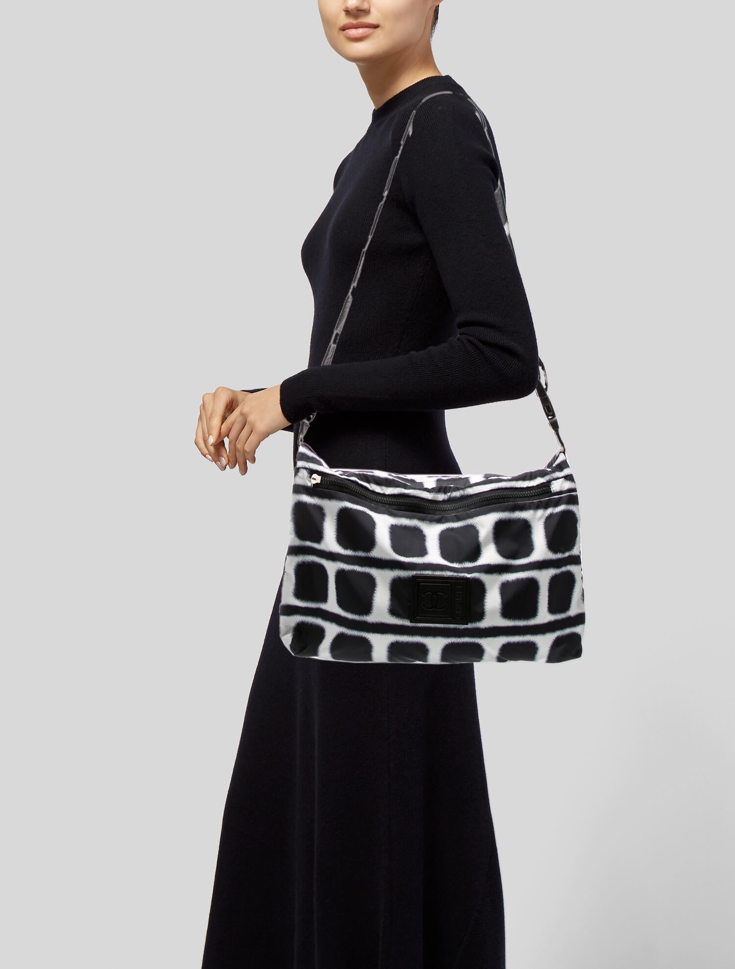 Chanel Sport Reversible Messenger Bag Black Shoulder Bags, Handbags