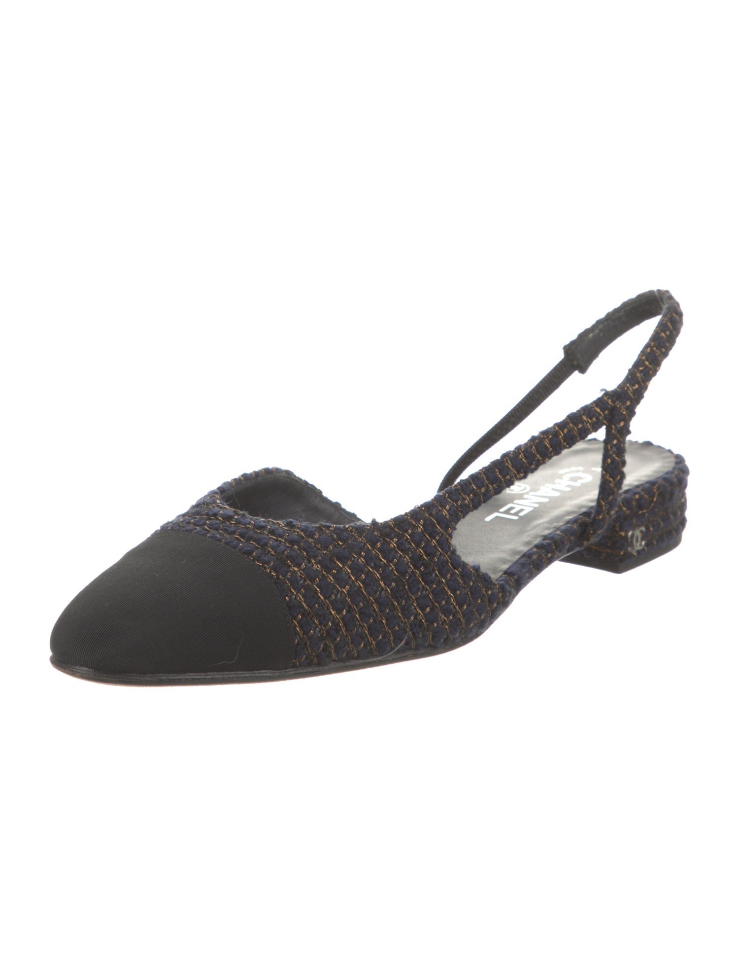 CC SLINGBACK 25S IN BLACK FABRIC AND TWEED SEQUINED main image 0