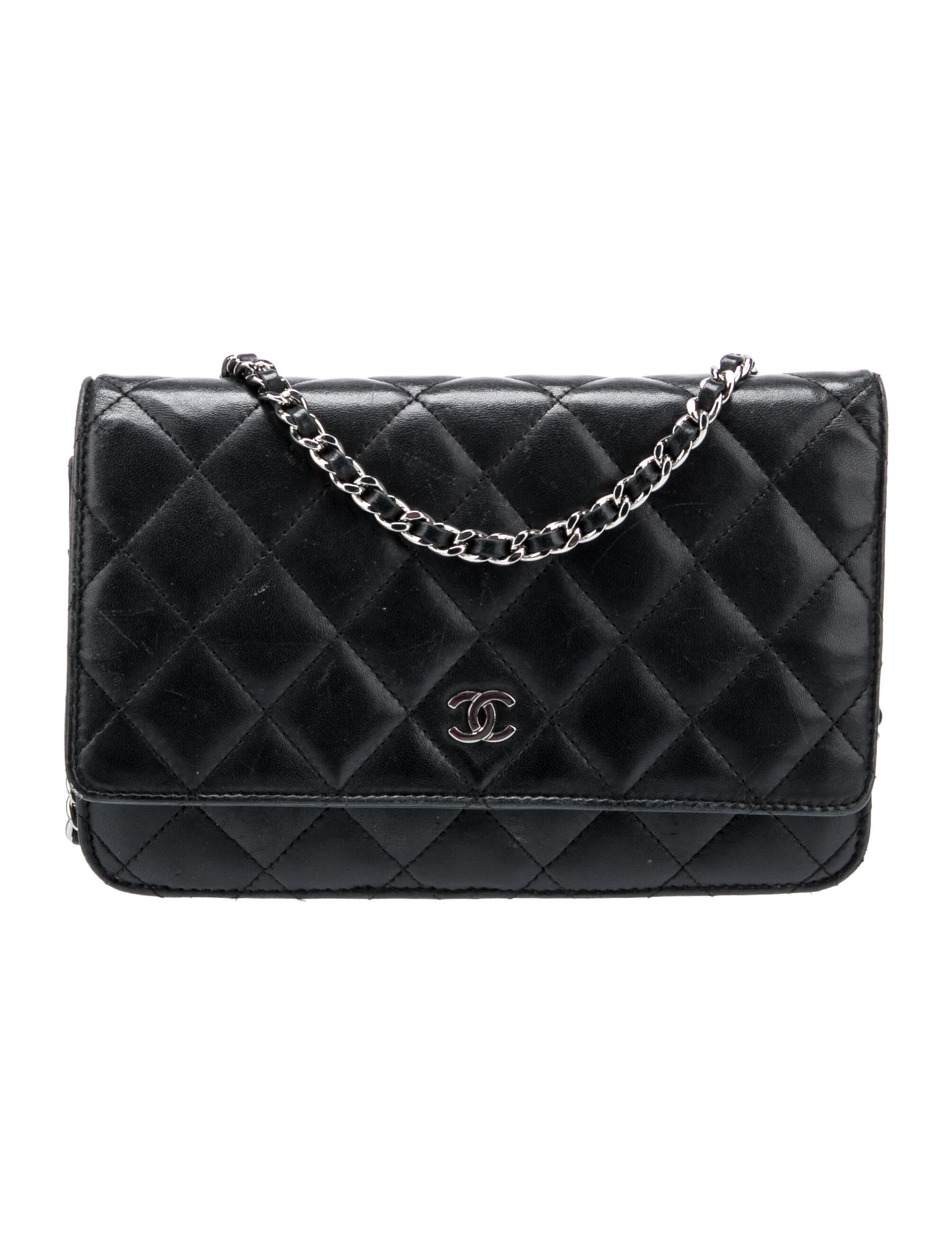 Chanel Classic Quilted Wallet On Chain Black Crossbody Bags, Handbags