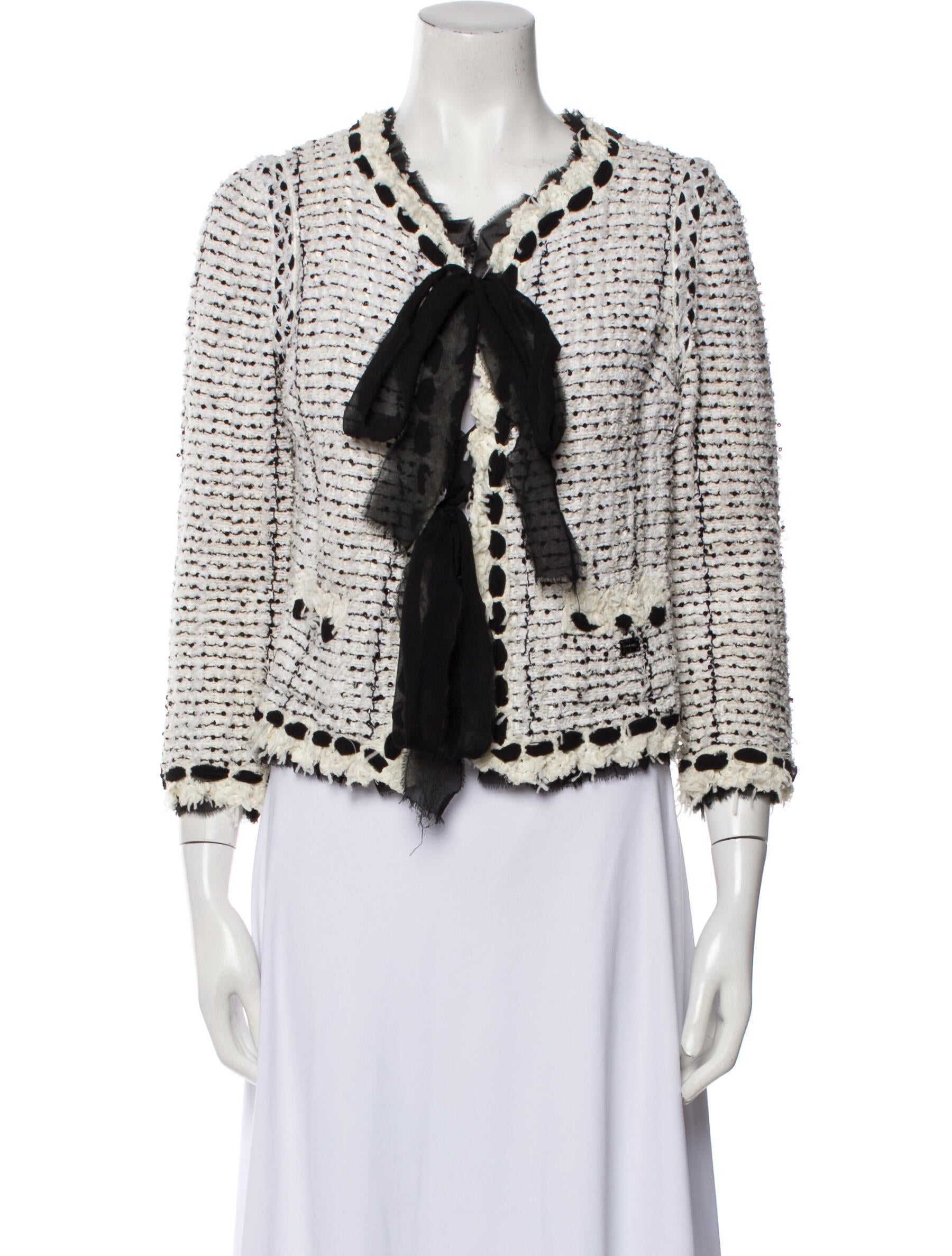 Chanel 2005 Tweed Pattern Evening Jacket