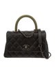 Chanel Lizard-Trimmed Mini Coco Handle Bag