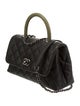 Chanel Lizard-Trimmed Mini Coco Handle Bag