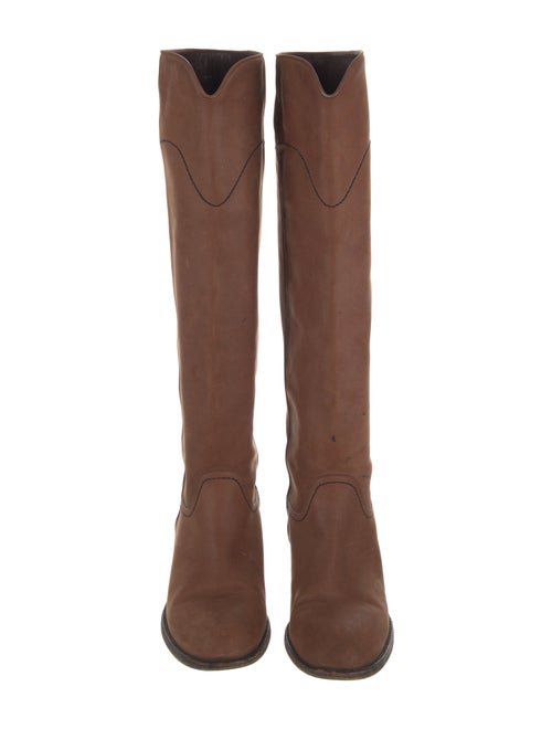 Chanel Interlocking CC Logo Suede Riding Boots