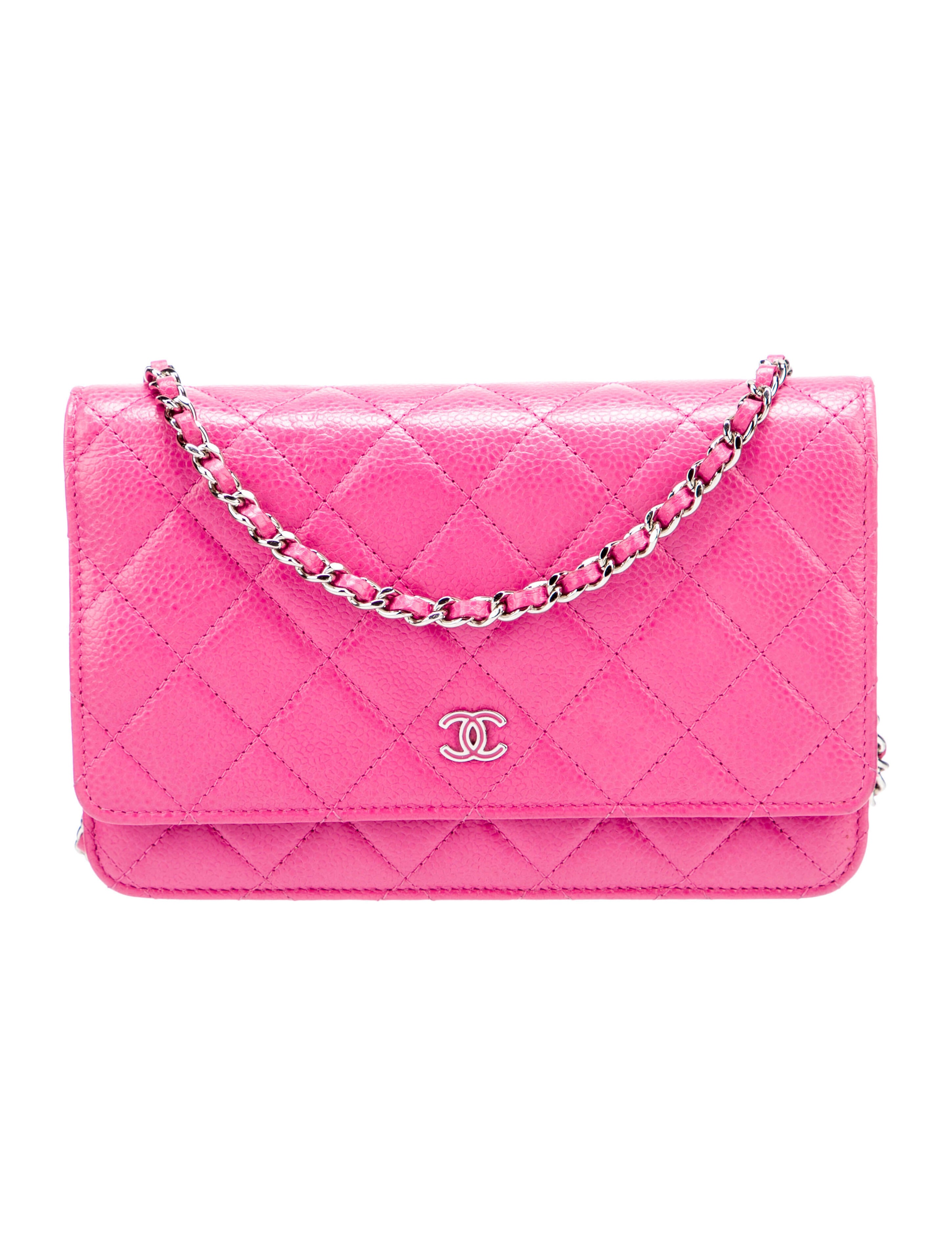 Chanel Classic Wallet On Chain Pink Crossbody Bags, Handbags