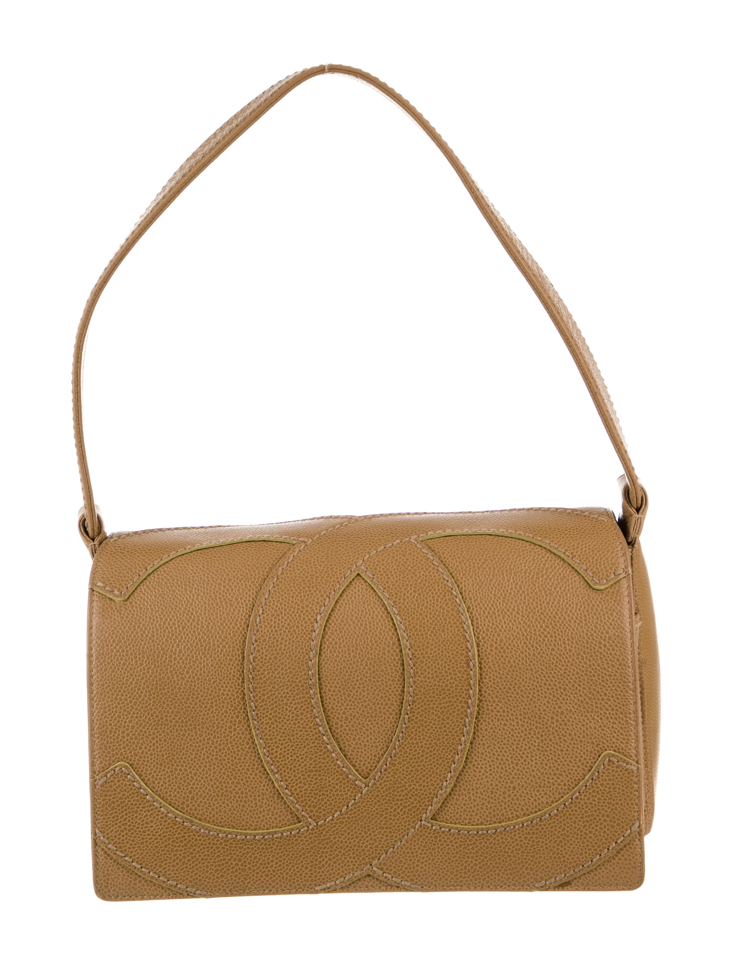 Chanel Wild Stitch CC Shoulder Bag Brown Shoulder Bags, Handbags