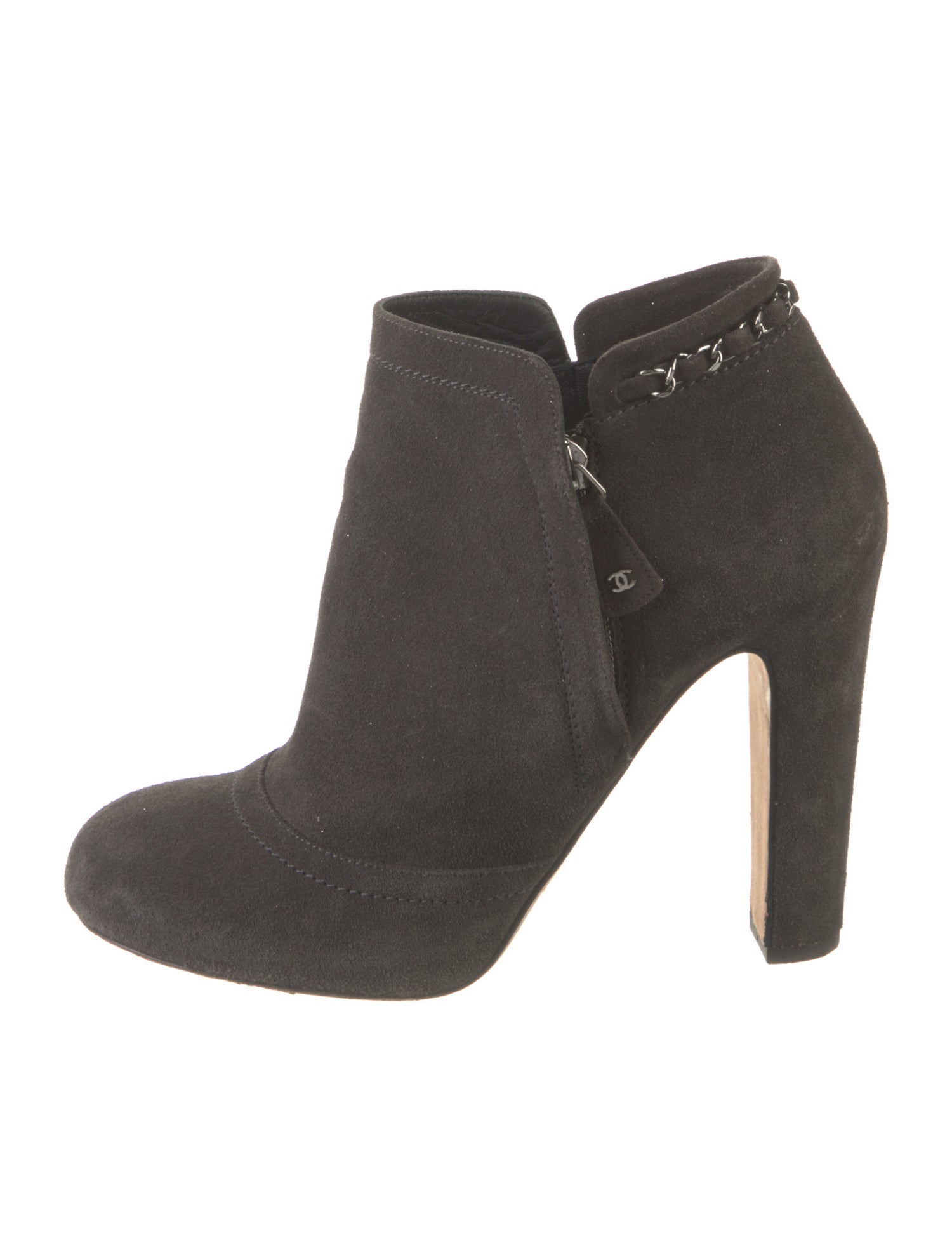 Chanel 2014 Interlocking CC Logo Boots