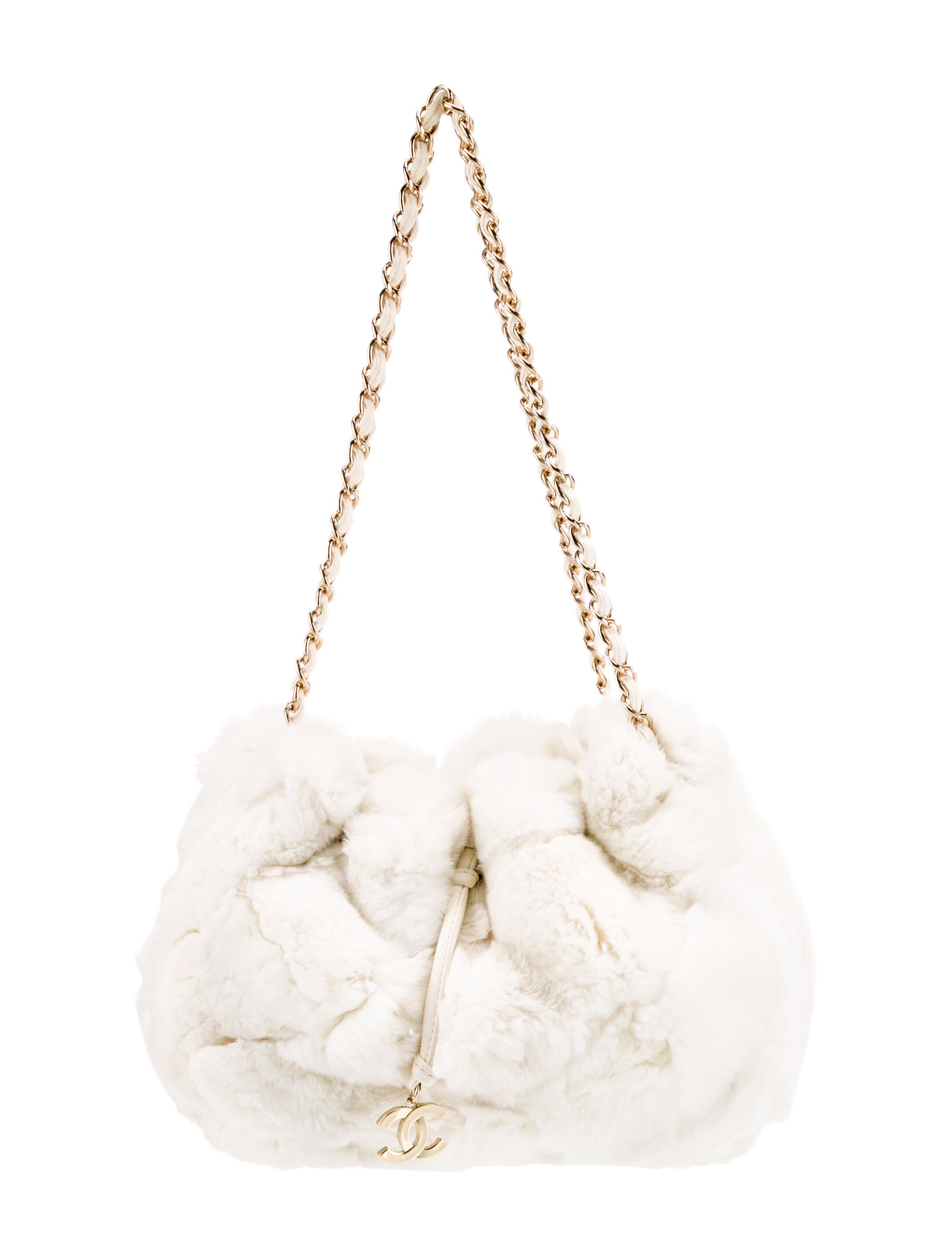 CHANELファーバッグ Chanel Rabbit Fur Harlequin Shoulder Bag - Neutrals Shoulder