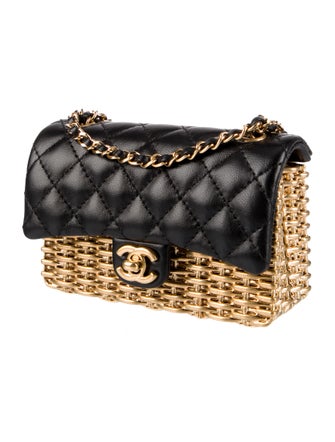 Chanel 2023 Small Woven Metal Flap Bag